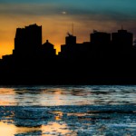 Montreal skyline silhouette