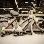 Bike under snow in McGill Ghetto