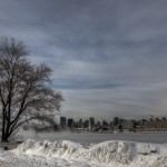 Montreal skyline in winter