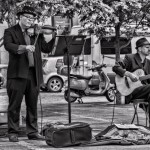 Music duo in Place d’Armes