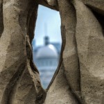 Marché Bonsecours framed in sand