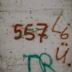 Berlin Wall segment - East side markings