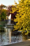 Parc La Fontaine in red and yellow