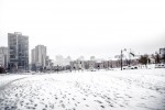 Montreal skyline in the snow