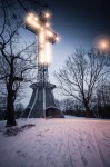 Mount Royal cross with star effect