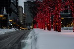 Christmas lights on ave McGill College