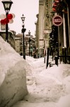 Snow path on rue Saint Paul