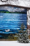 Au fil de l’eau mural by Phillip Adams