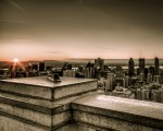 Montreal Spring sunrise skyline