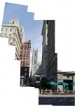 Collage of view toward Place d'Armes