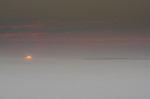 Sun rising through the fog
