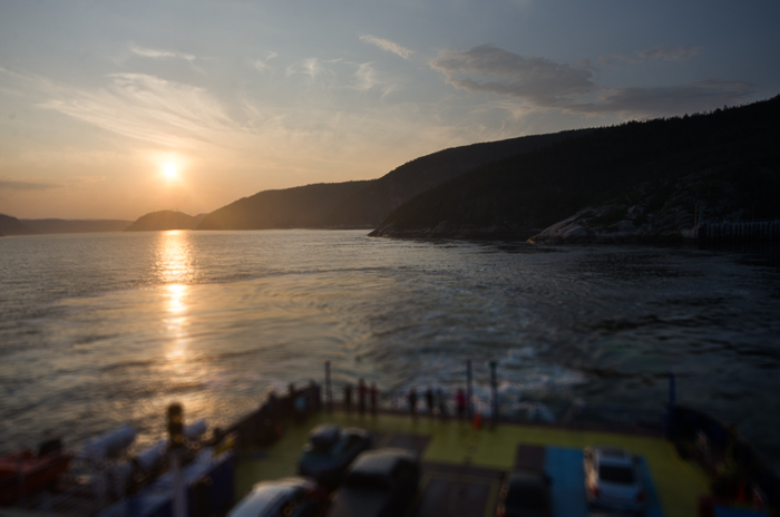 Sunset over the Saguenay river
