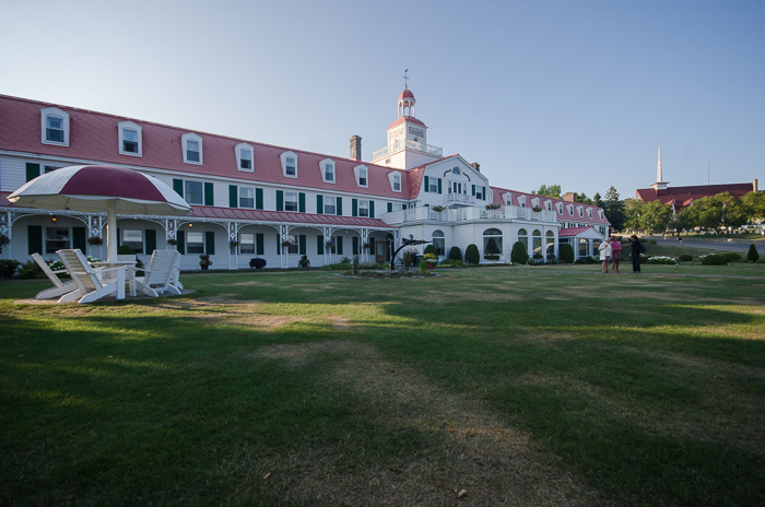 The front of the Tadoussac Hotel
